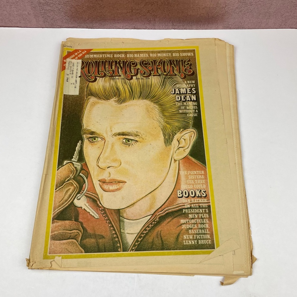 Vintage Rolling Stone Magazine James Dean June 20, 1974 Music Art History